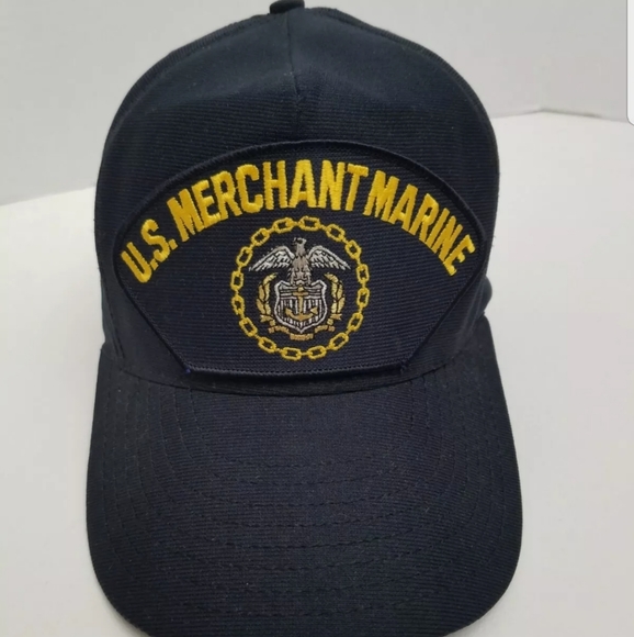 US Merchant Marine US Navy Ship Hat Snapback Hat - Picture 1 of 8